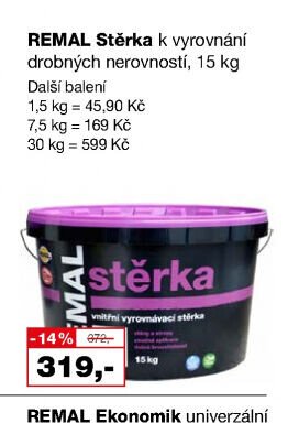 REMAL Stěrka k vyrovnání drobných nerovností