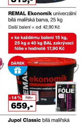 REMAL Ekonomik univerzální bílá malířská barva