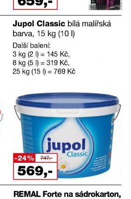 Jupol Classic bílá malířská barva
