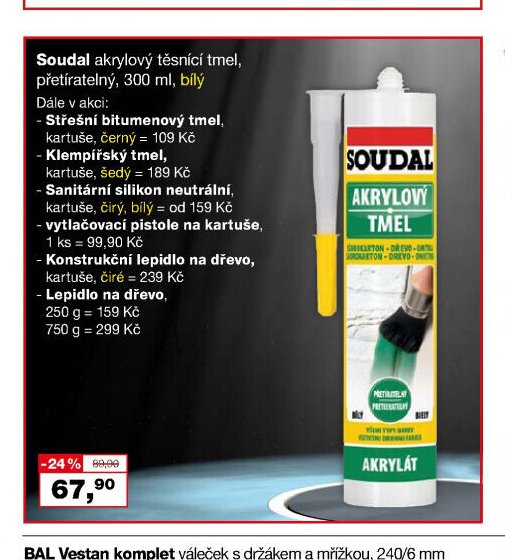 Soudal akrylový těsnící tmel
