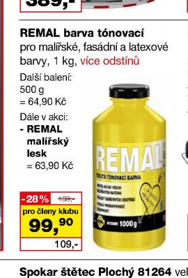 REMAL barva tónovací