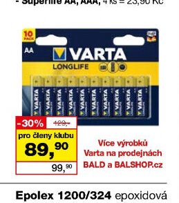 Varta Longlife Power alkalické baterie