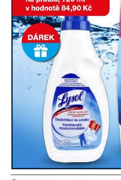 Lysol dezinfekce na prádlo