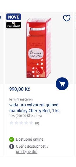 le mini macaron sada pro vytvoření gelové manikúry Cherry Red