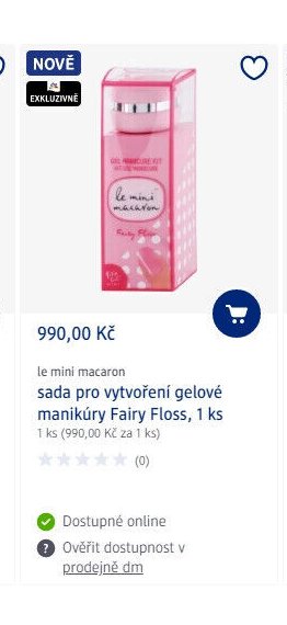 le mini macaron sada pro vytvoření gelové manikúry Fairy Floss