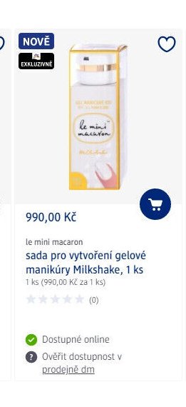le mini macaron sada pro vytvoření gelové manikúry Milkshake