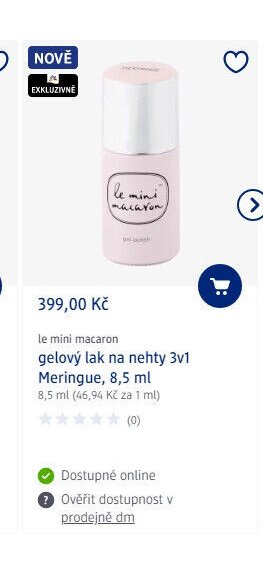 le mini macaron gelový lak na nehty 3v1 Meringue