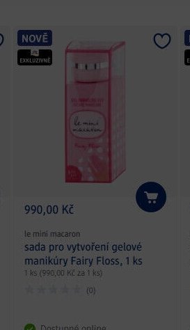 le mini macaron sada pro vytvoření gelové manikúry Fairy Floss, 1 ks