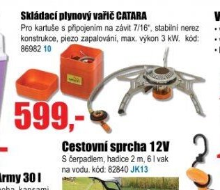 Skládací plynový vařič CATARA