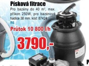 Písková filtrace průtok 10 800 l/h