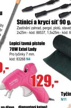 Lepicí tavná pistole 70W Extol Lady