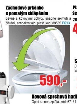Záchodové prkénko s pomalým sklápěním