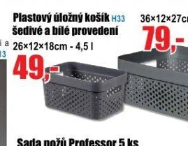 Plastový úložný košík