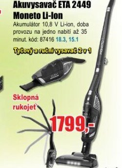Akuvysavač ETA 2449 Moneto Li-Ion