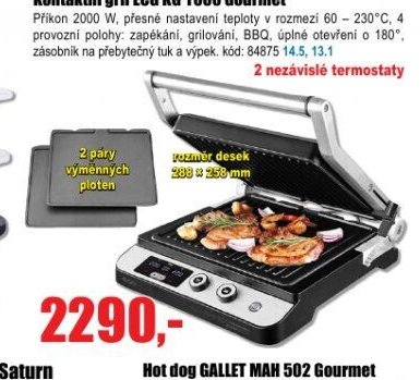Kontaktní gril ECG KG 1000 Gourmet