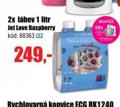 2x láhev 1 litr Jet Love Raspberry