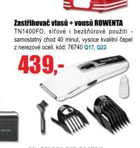 Zastřihovač vlasů + vousů ROWENTA TN1400FO