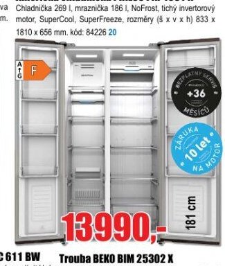 Americká chladnička PHILCO PXI 4551 X