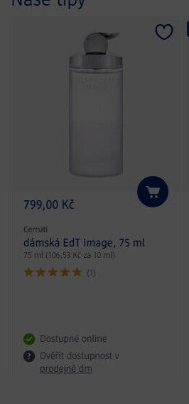 Cerruti dámská EdT Image, 75 ml