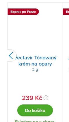 Jectavir Tónovaný krém na opary 2 g