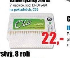 Vatové tyčinky 200 ks