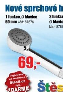 Sprchová hlavice 1 funkce 60 mm