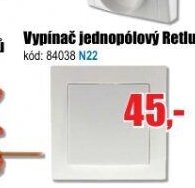 Vypínač jednopólový Retlux