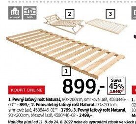 Pevný laťový rošt Natural
