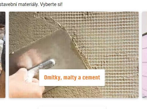Omítky, malty a cement