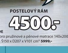 Postelový rám Vedde