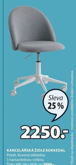 KANCELÁŘSKÁ ŽIDLE KOKKEDAL