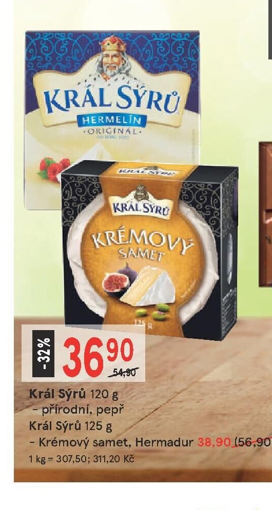 Král Sýrů 120 g, Král Sýrů 125 g