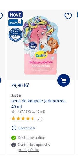 SauBär pěna do koupele Jednorožec, 40 ml