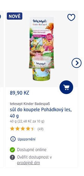 tetesept Kinder Badespaß sůl do koupele Pohádkový les, 40 g