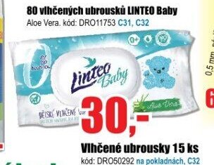 80 vlhčených ubrousků LINTEO Baby