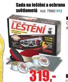 Sada na leštění a ochranu světlometů