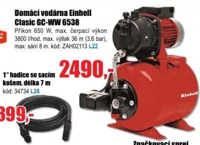 Domácí vodárna Einhell Clasic GC-WW 6538