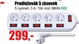 Prodlužovák 5 zásuvek