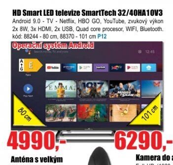 HD Smart LED televize SmartTech 32/40HA10V3