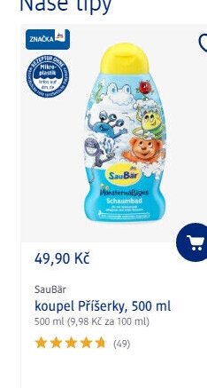 SauBär koupel Příšerky, 500 ml
