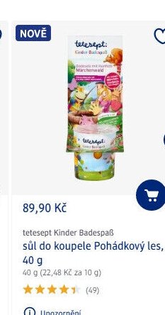 tetesept Kinder Badespaß sůl do koupele Pohádkový les, 40 g