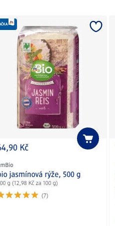 dmBio bio jasmínová rýže, 500 g