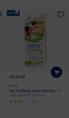 dmBio hráškový nápoj Barista, 1 l