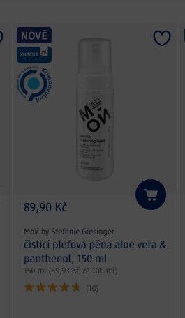 Moy by Stefanie Giesinger čisticí pleťová pěna aloe vera & panthenol, 150 ml