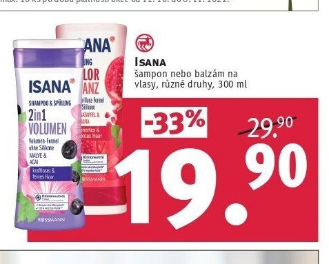 Isana šampon nebo balzám na vlasy