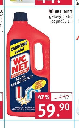 WC Net gelový čistič odpadů, 1 l