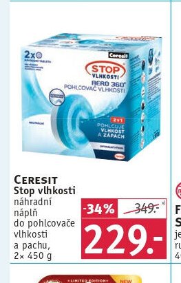 Ceresit Stop vlhkosti náhradní náplň do pohlcovače vlhkosti a pachu, 2x 450 g