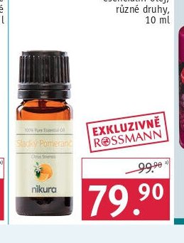 Nikura 100% přírodní vonný esenciální olej, různé druhy, 10 ml