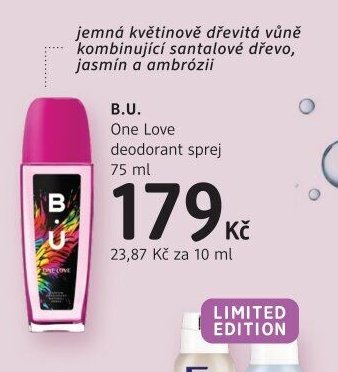 B.U. One Love deodorant sprej 75 ml