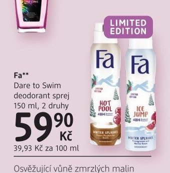 Fa Dare to Swim deodorant sprej 150 ml, 2 druhy